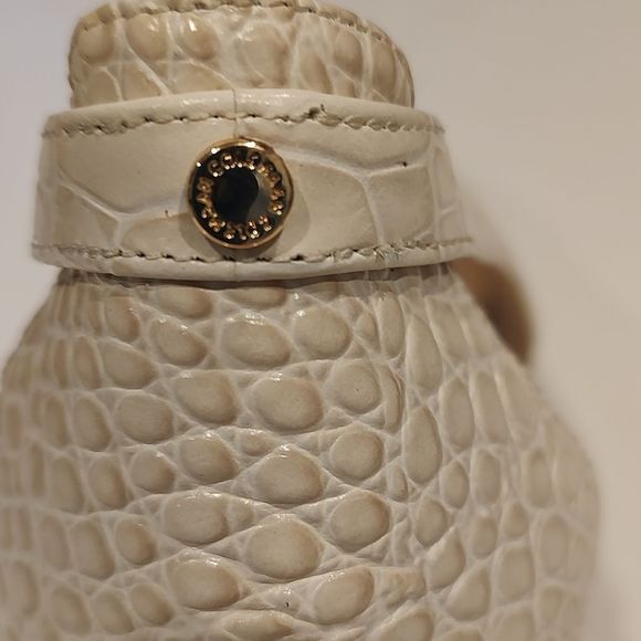 Cole Haan Emilee Leather Croc Embossed Side Cut Out Stacked Block Heel Pumps - Picture 13 of 13